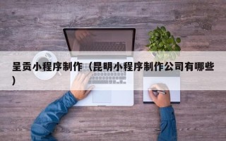 博罗呈贡小程序制作（昆明小程序制作公司有哪些）